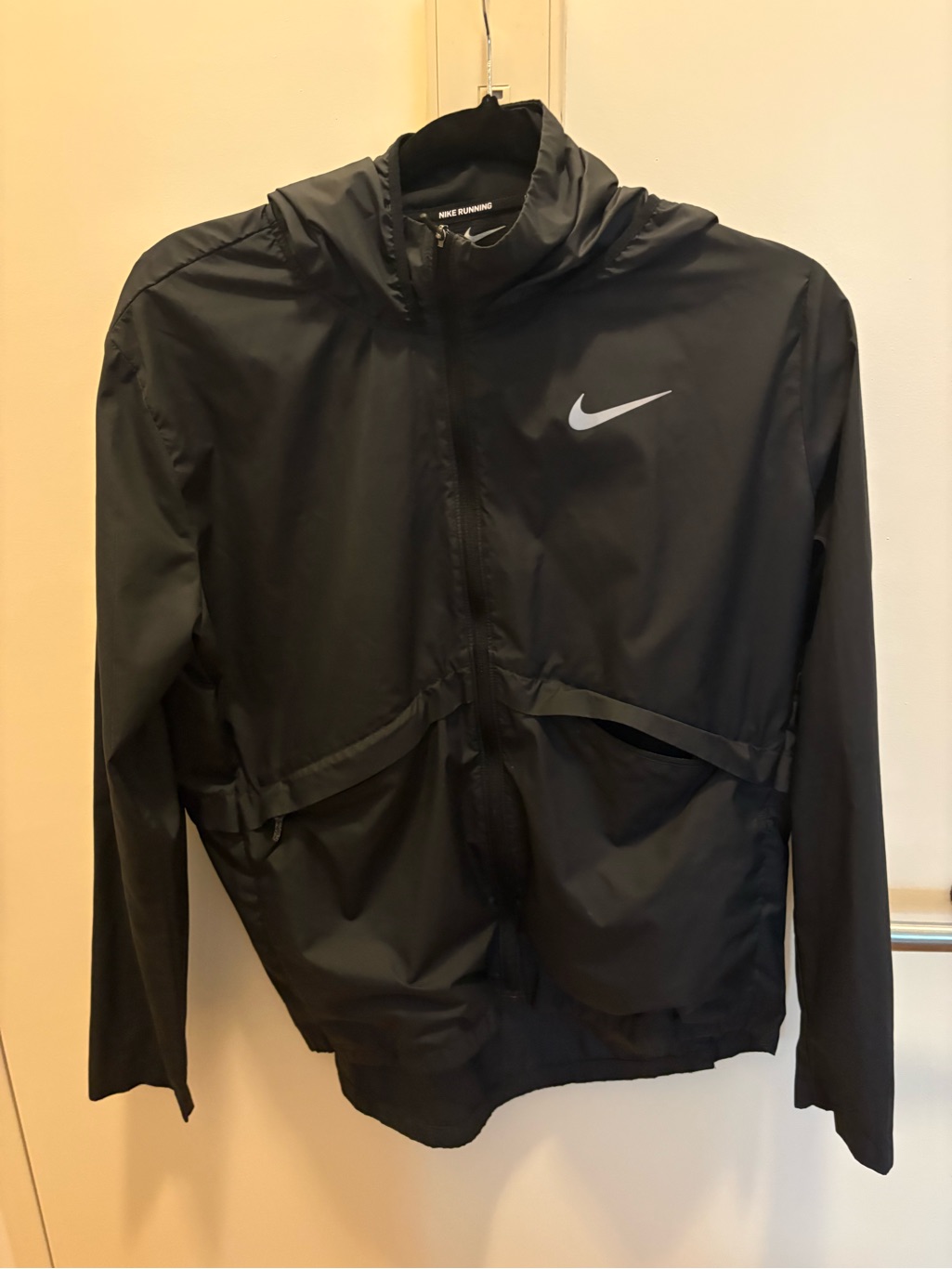 Nike Running Black Windbreaker With Hood